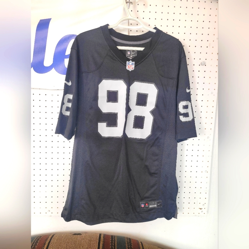 NFL Black and White Jersey Authentic Team Shirt/Maxx Crosby